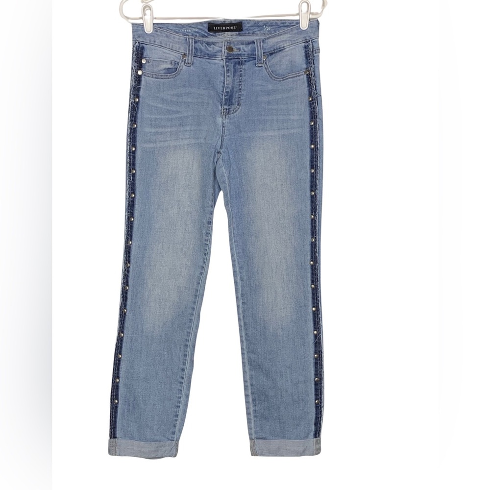 Liverpool Perry Dlim Boyfriend Cropped Jeans - Picture 2 of 8